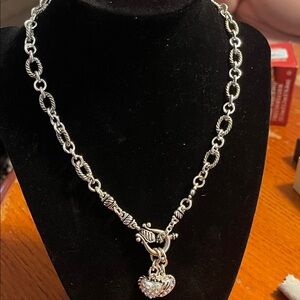 Elegant Silver Heart Charm Necklace